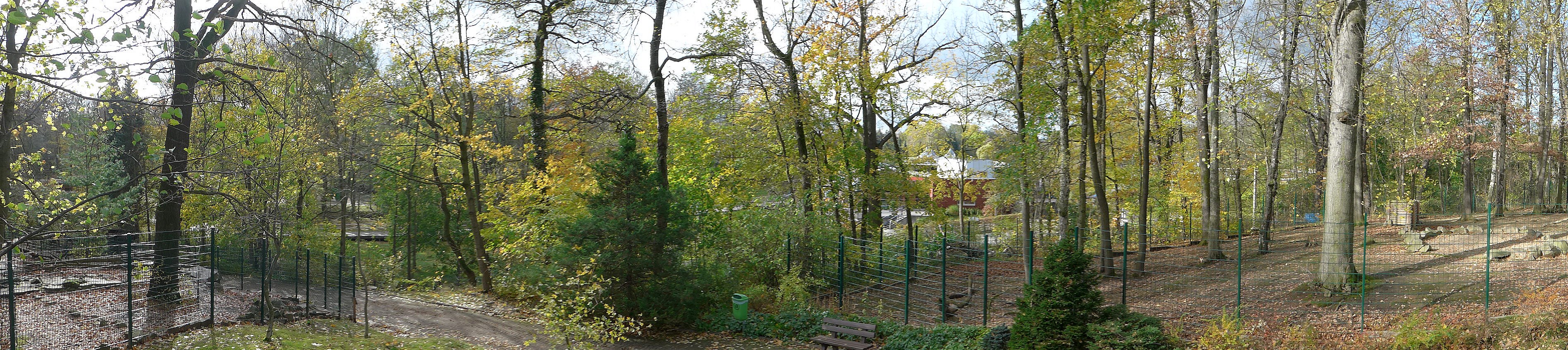 Blick von Aussichtsplattform bei den Thuren (Tierpark Chemnitz)